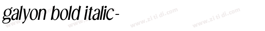 galyon bold italic字体转换